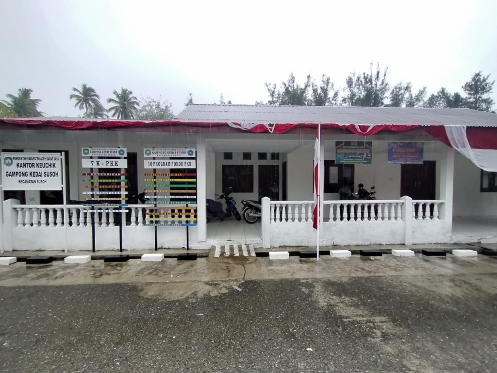 Kantor Desa Gampong Kedai Susoh, Kecamatan Susoh, Kabupaten Aceh Barat Daya